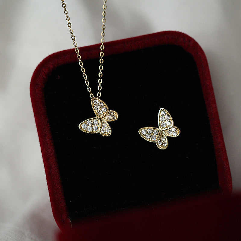 Butterfly Fold Charm Necklace