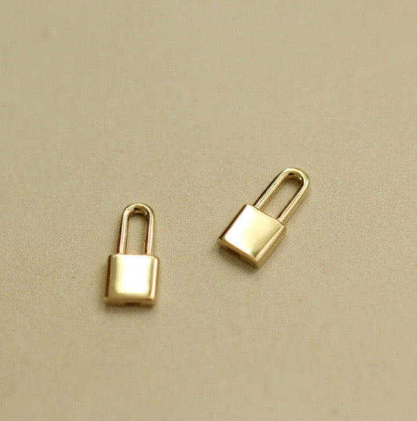 Slimline Padlock Charm Pendant