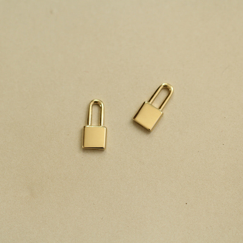 Slimline Padlock Charm Pendant