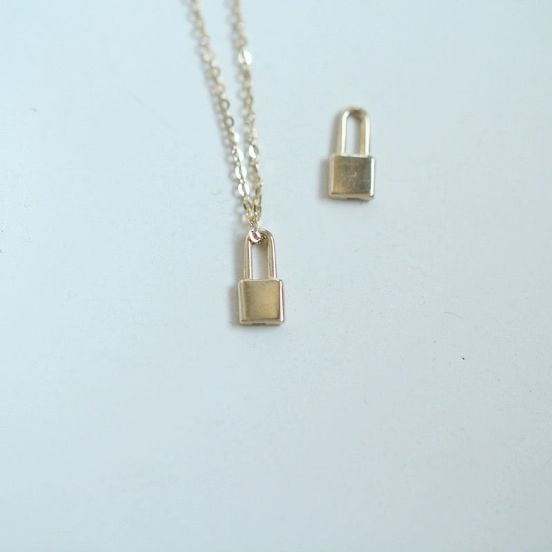 Slimline Padlock Charm Pendant