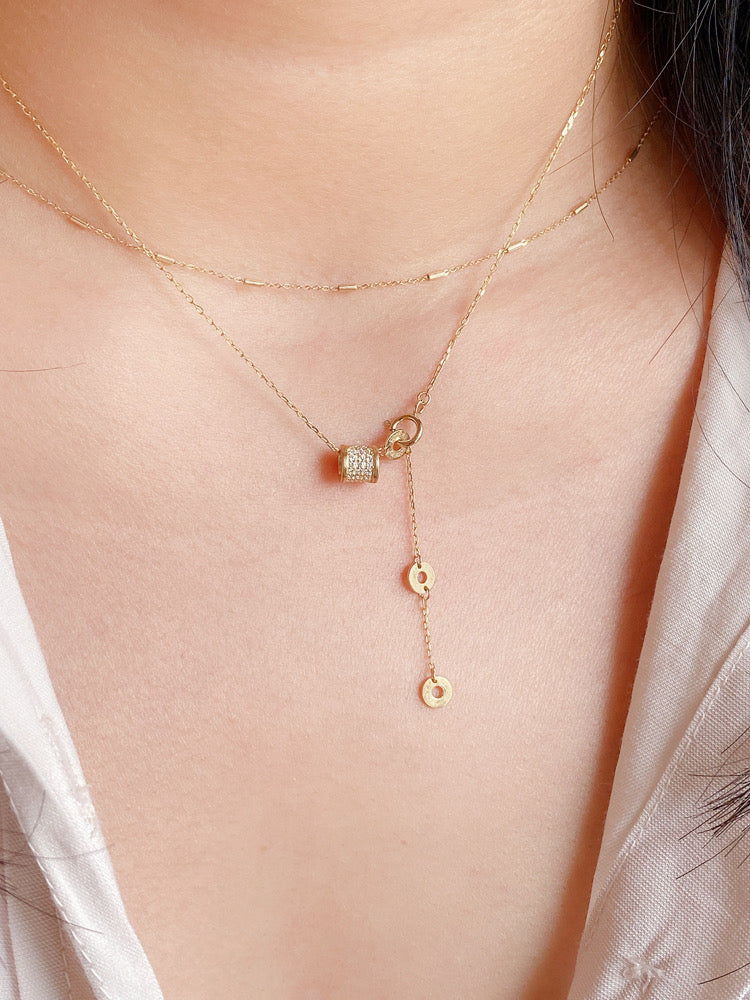 Wheel Of Forever Lariat Necklace