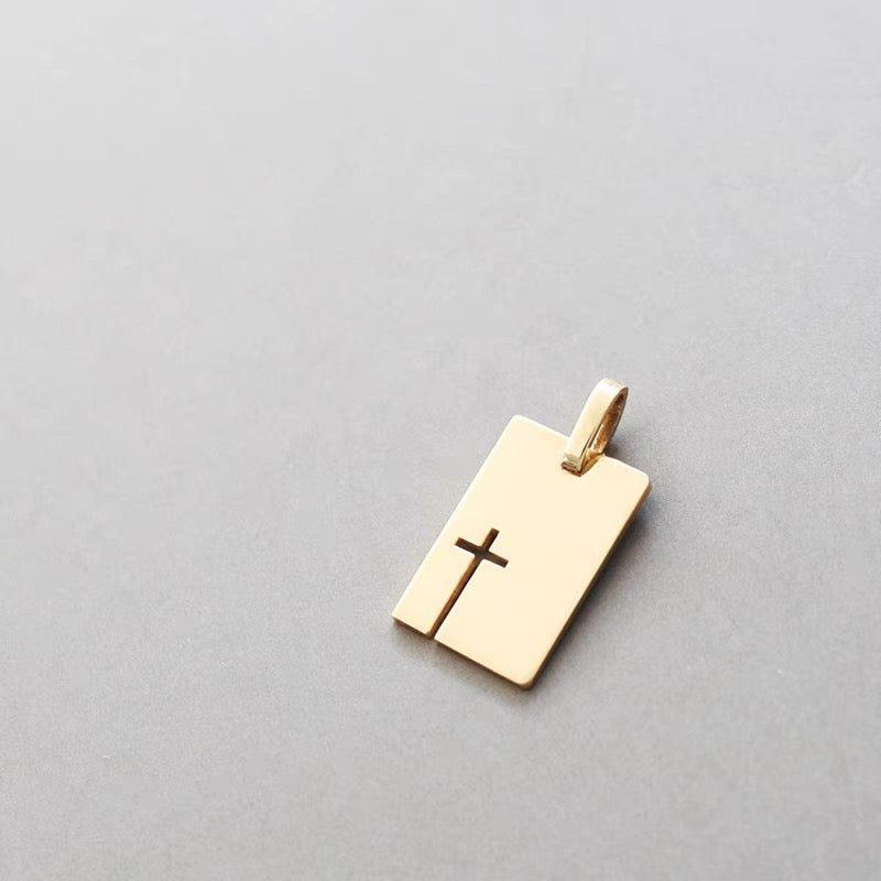 Silhouette Cross Frame Necklace