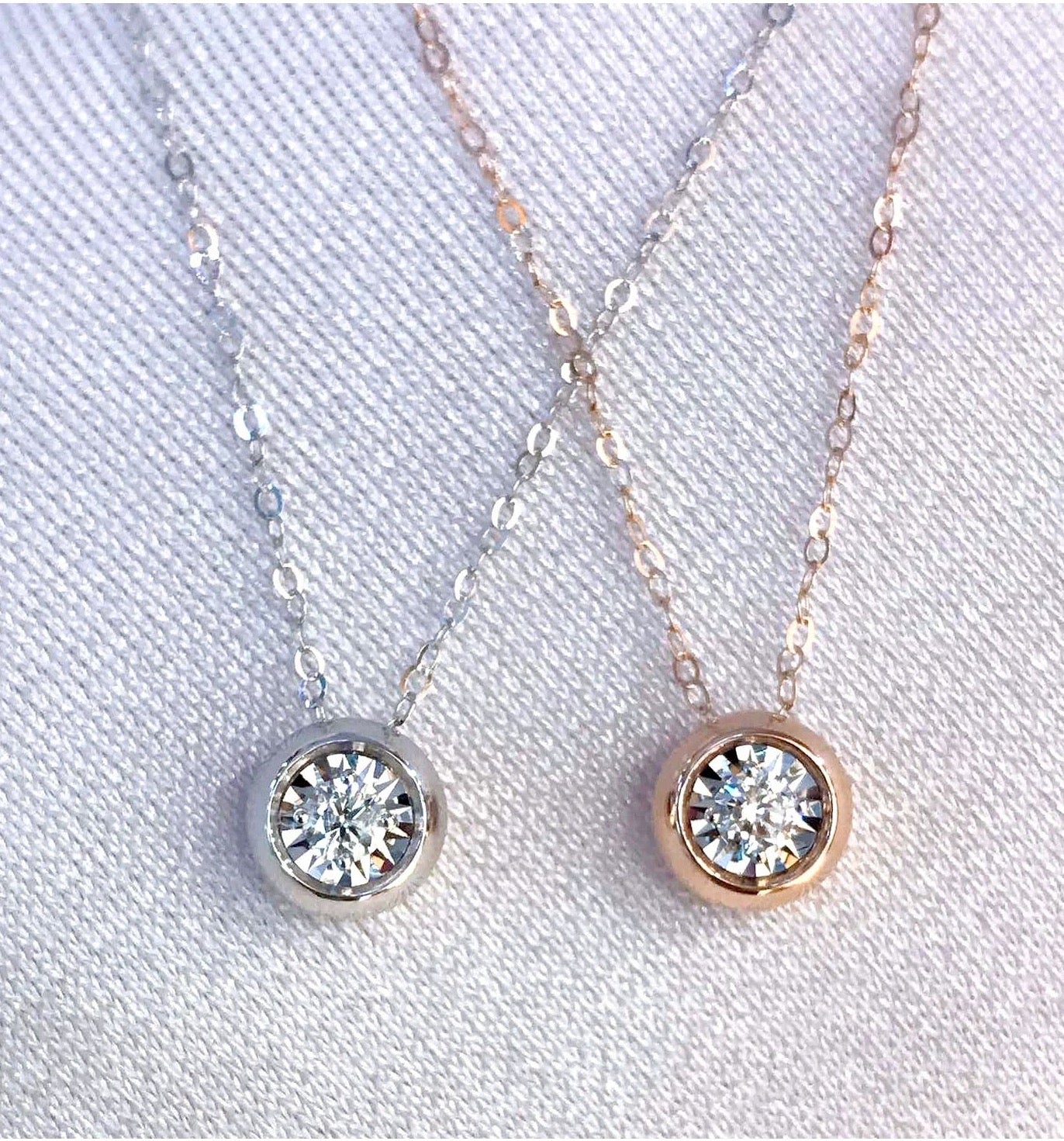 Rounded Bezel Charm Necklace