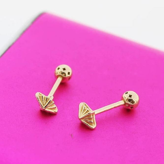 Peak Fold Star Stud Earrings