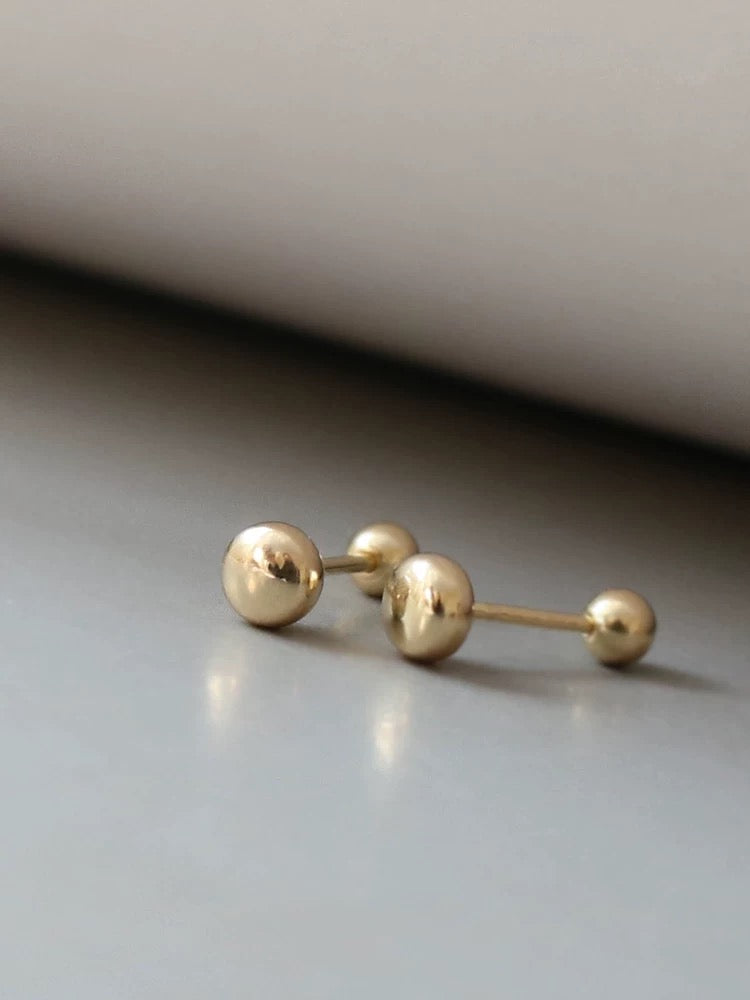 Button Dome Stud Earrings