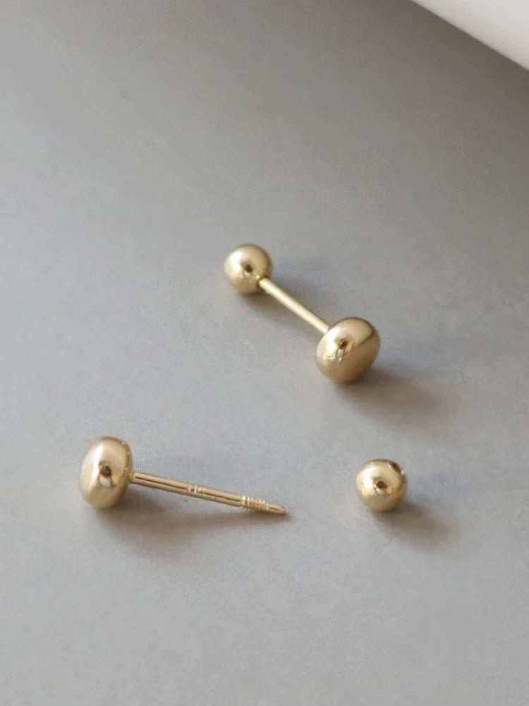 Button Dome Stud Earrings