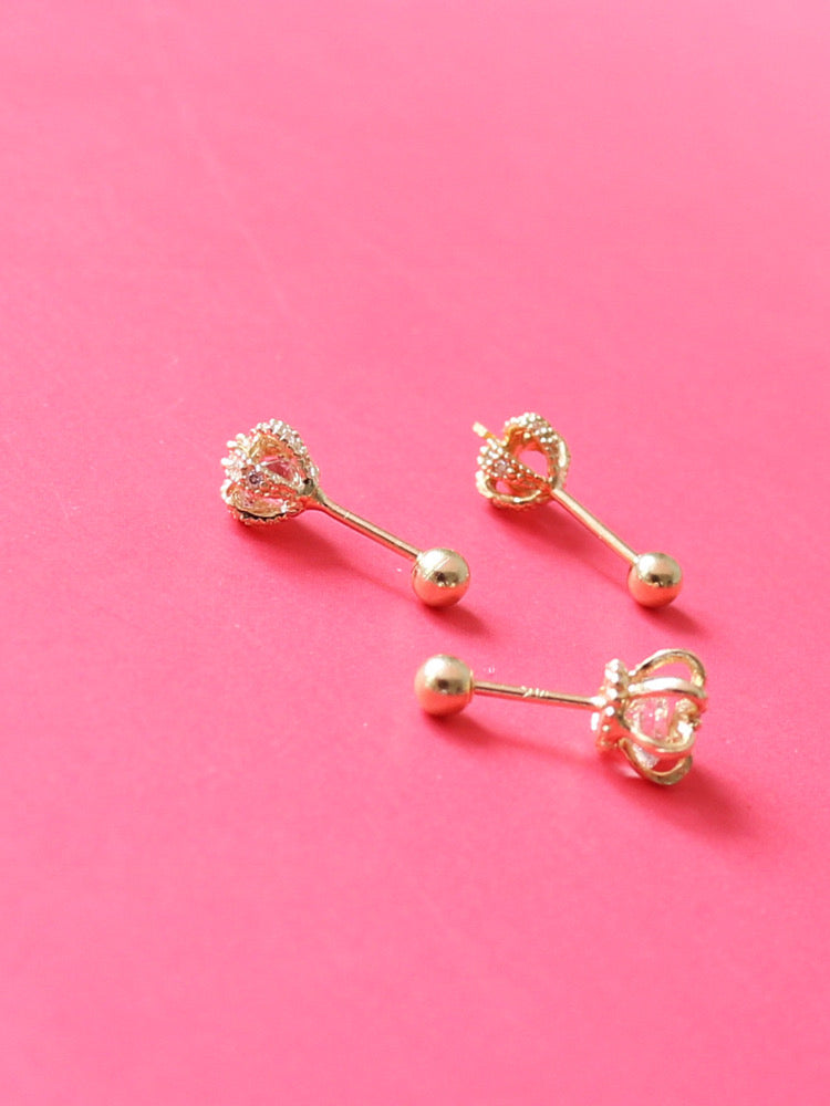 Three Crowns Trio Set Stud Earrings