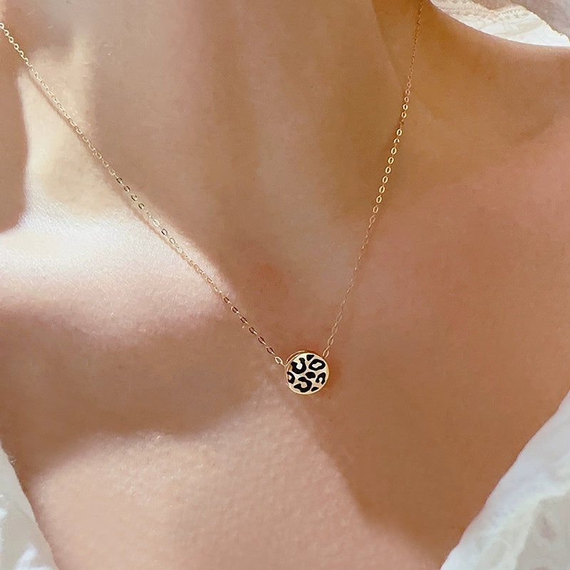 Leopard Print Button Charm Pendant