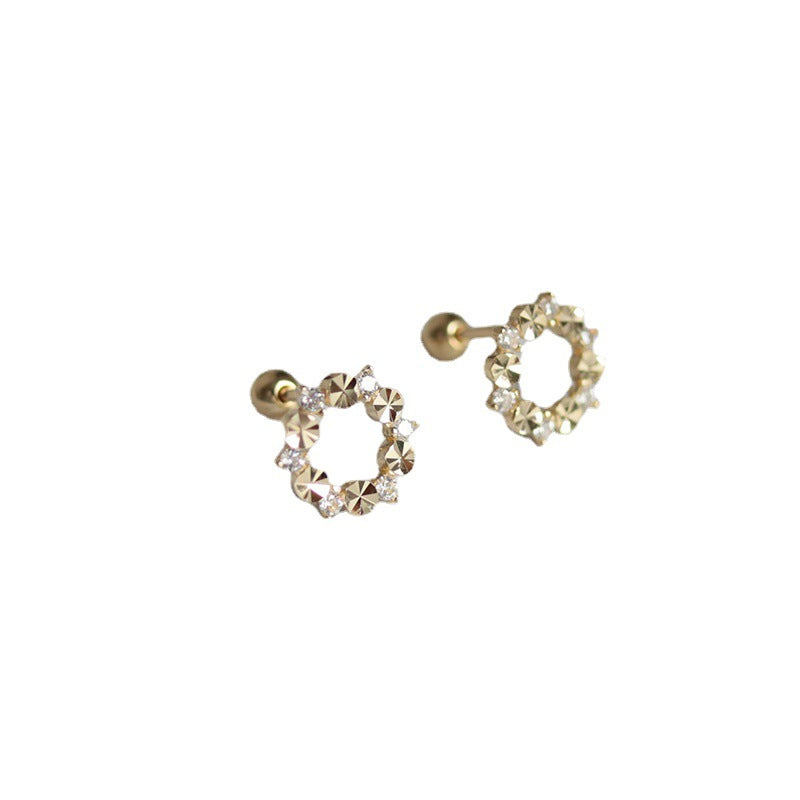 Glitzy Wreath Stud Earrings