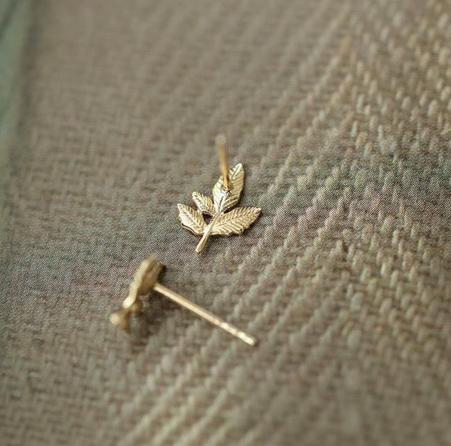 Maple Leaf Stud Earrings