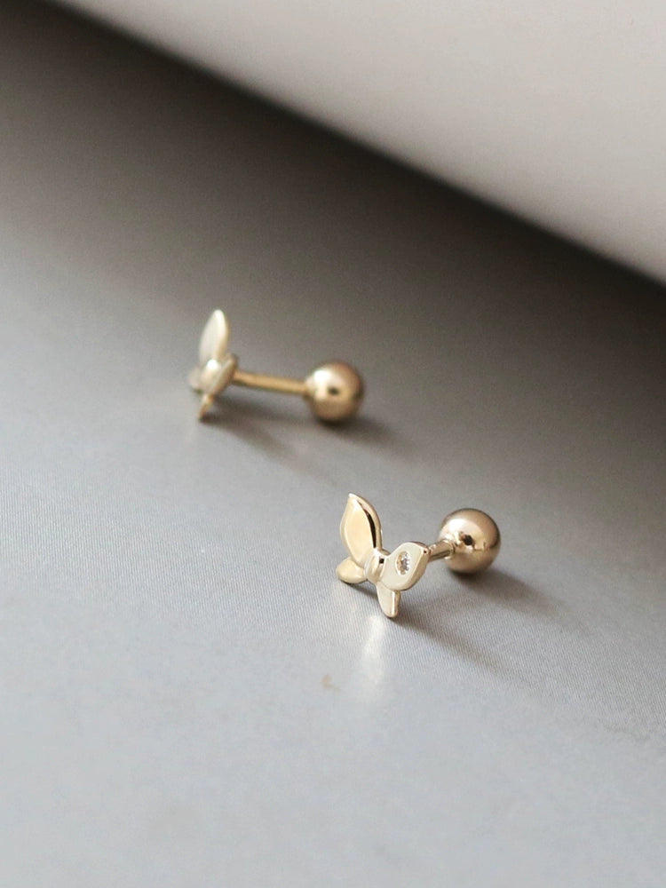 Hairbow Butterfly Stud Earrings