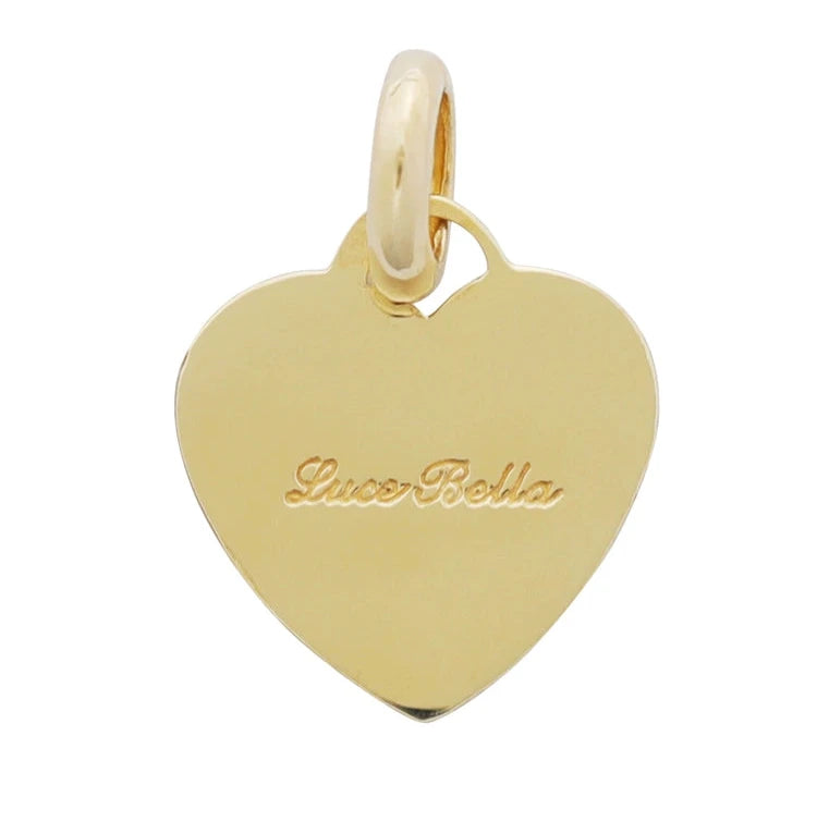 Bella Heart Plate Charm Pendant