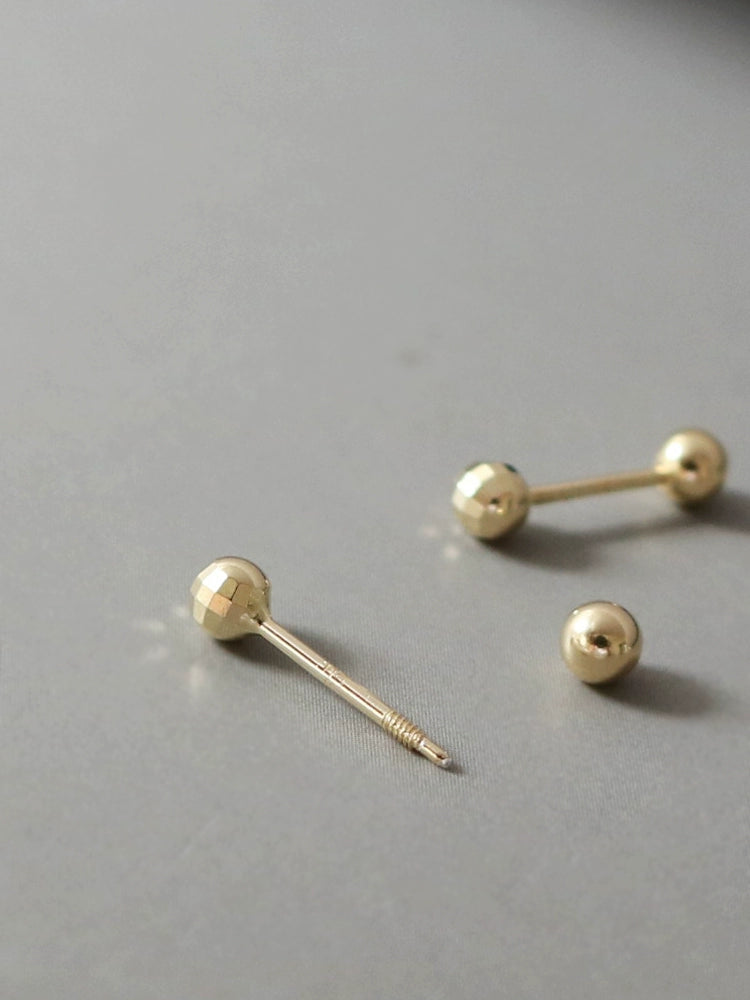 Disco Barbell Stud Earrings