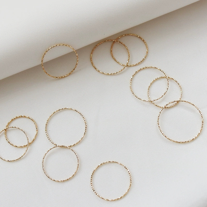 Slim Dimpled Stackable Ring