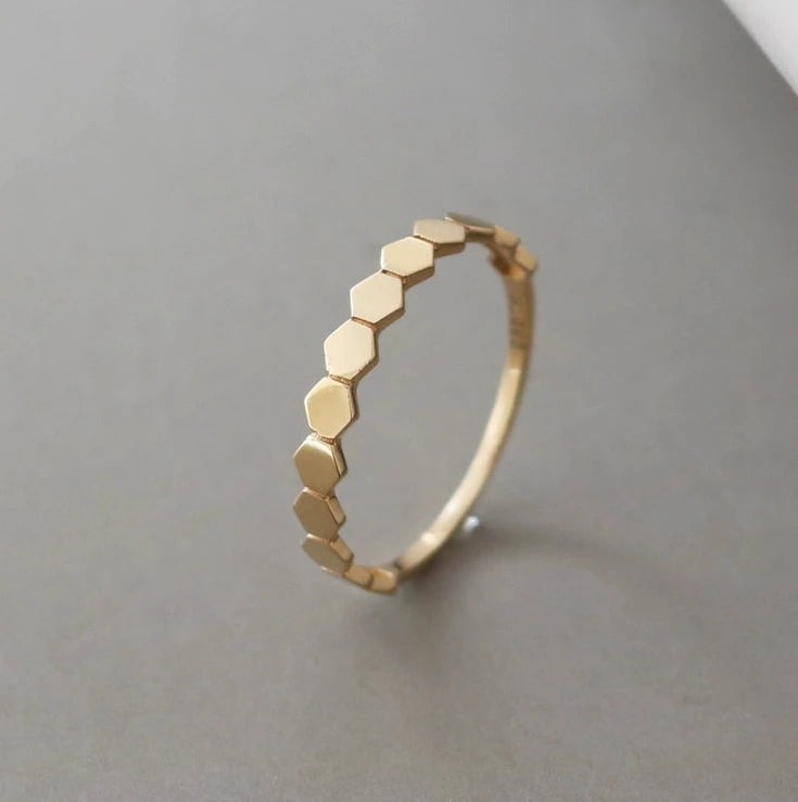 Hex Tiled Stackable Ring