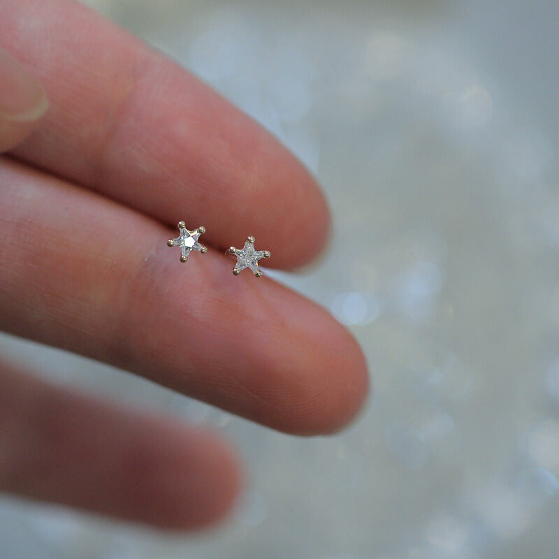 Inlaid Starfish Stud Earrings