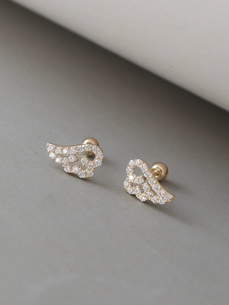 Cupid Wing Stud Earrings