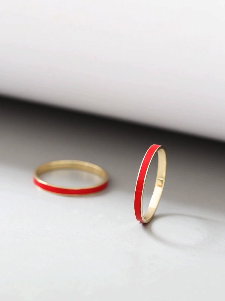 Colored Band Stackable Ring