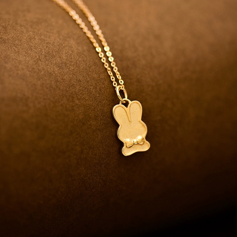 Wafer Bunny Shell Cham Necklace