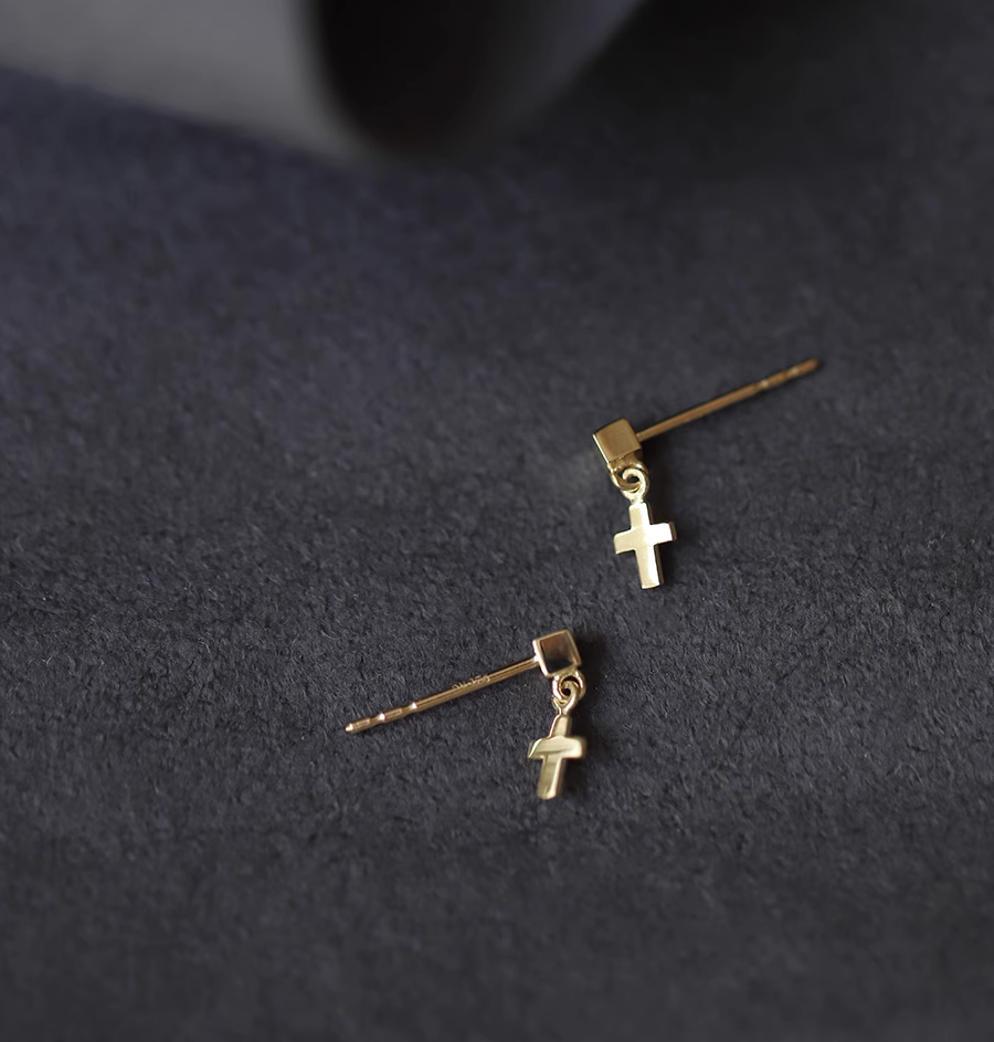 Bold Cross Stud Earrings