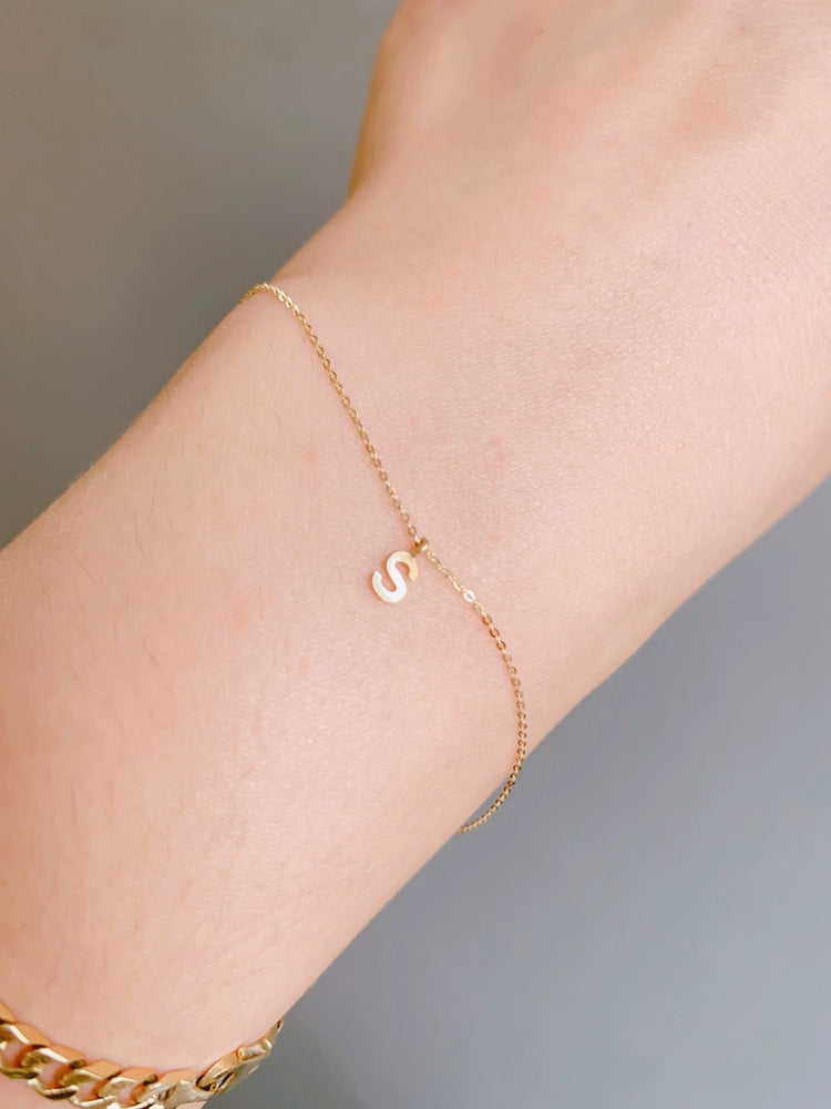 Single Letter Charm Bracelet