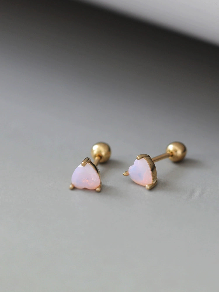 Candy Heart Topaz Stud Earrings