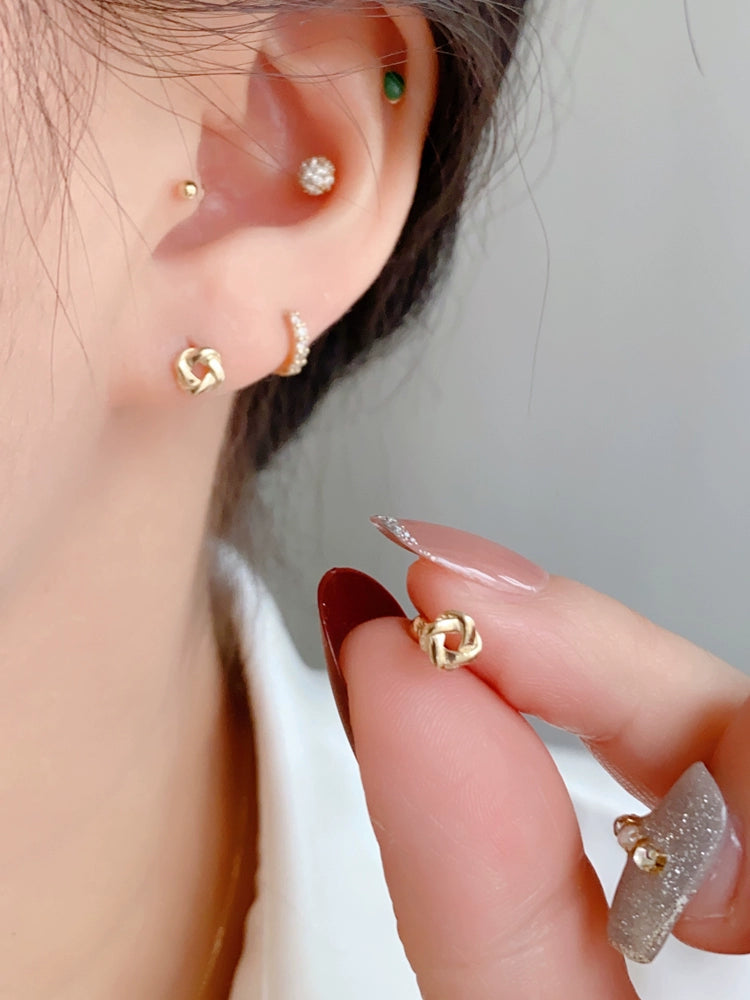 Whirl Knot Stud Earrings