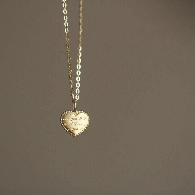 'I Love You' Heart Charm Necklace