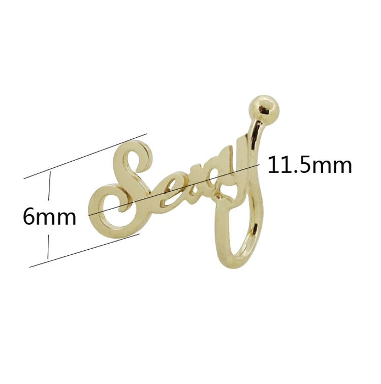 'Sexy' Lobe Cuff Stud Earrings