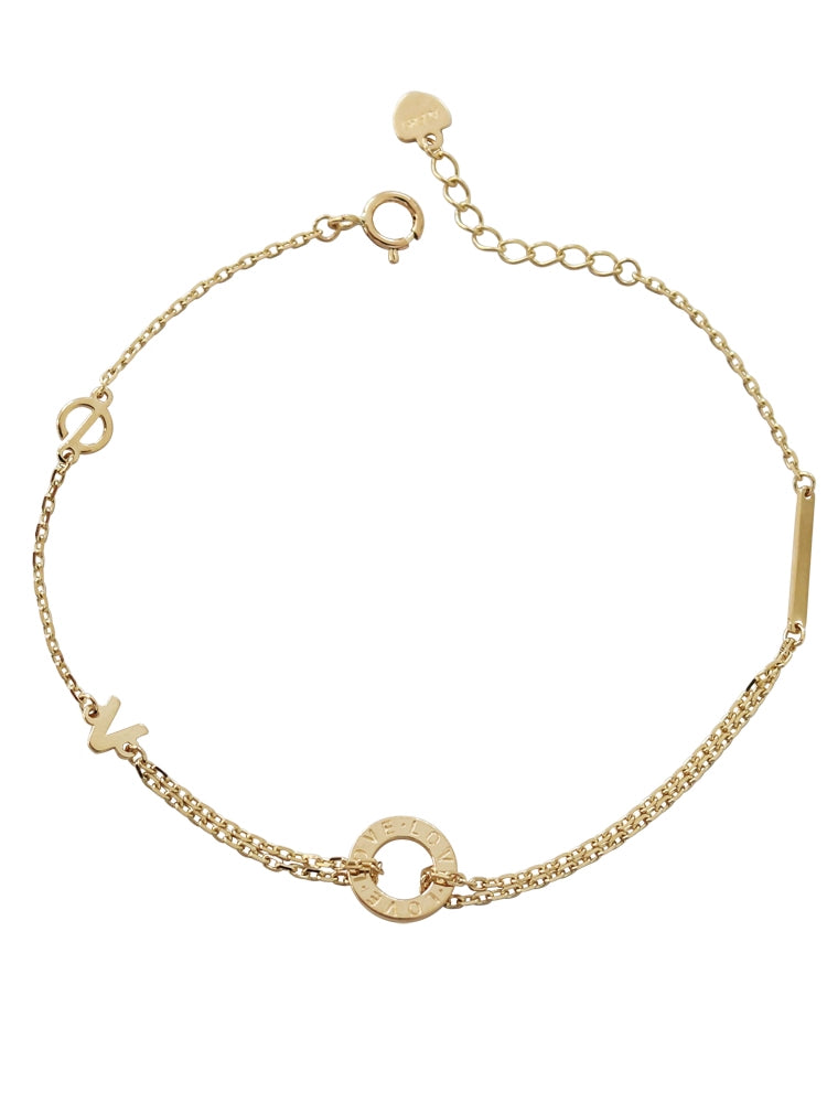 L.O.V.E  Ring Chain Bracelet