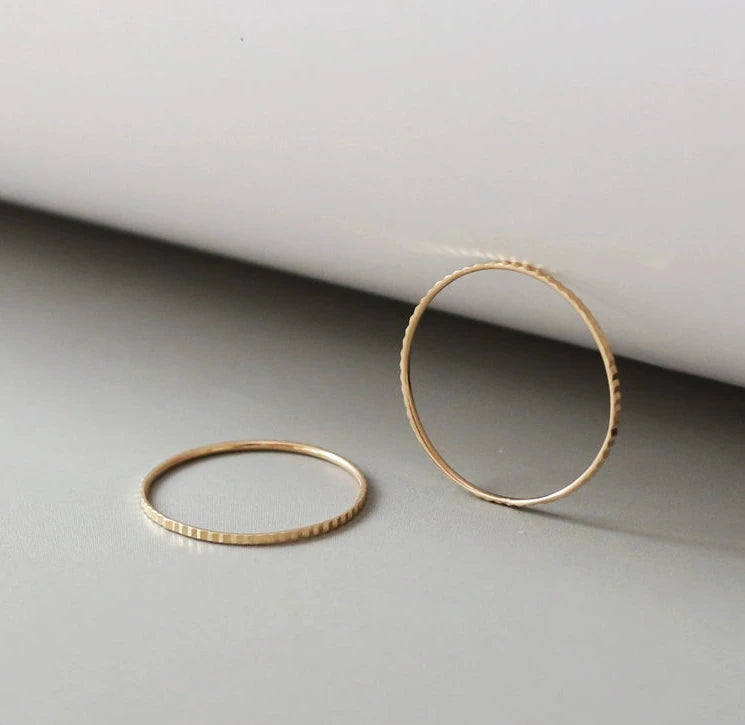 Slim Rigid Stackable Ring