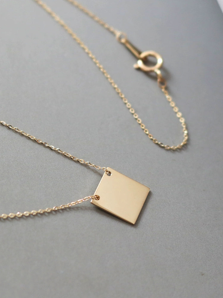 Pocket Sign Square Necklace