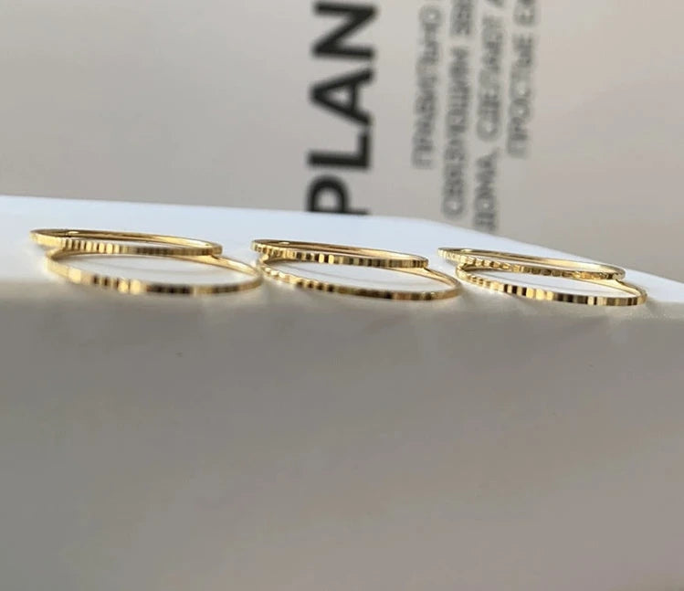 Slim Rigid Stackable Ring