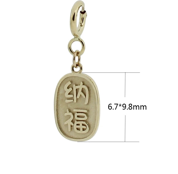 Detachable "Good Life" Symbol Tag Charm Necklace