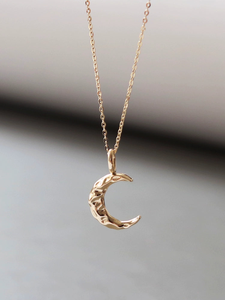 Ripple Crescent Charm Necklace