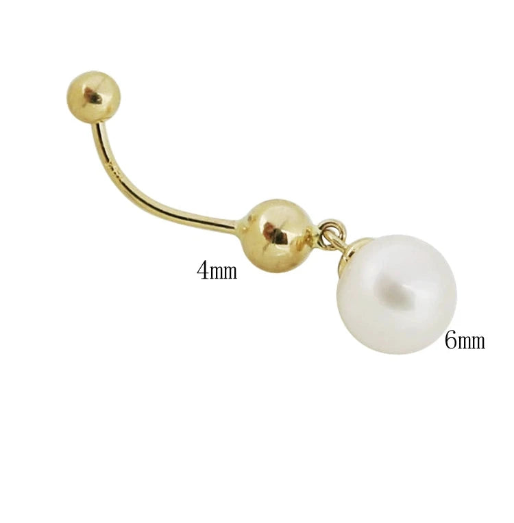 Drop Pearl Bar Stud Earrings