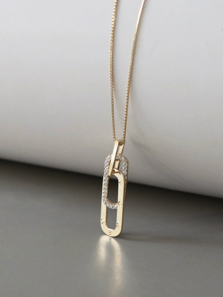 'Forever' Paperclip Charm Necklace