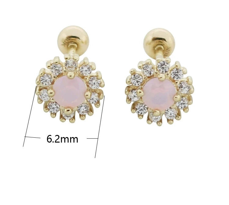 Wonder Opal Flower Stud Earrings