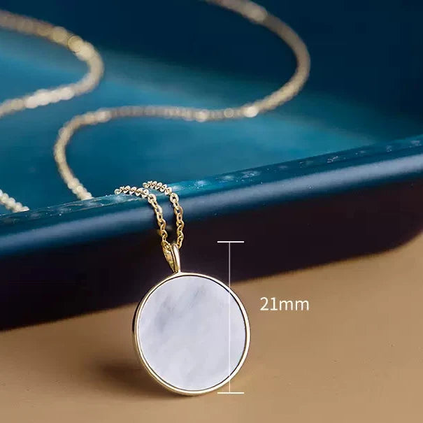 Beauty Flower Pearl Round Charm Pendant