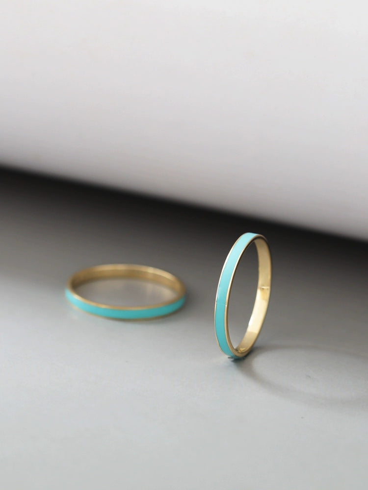 Colored Band Stackable Ring