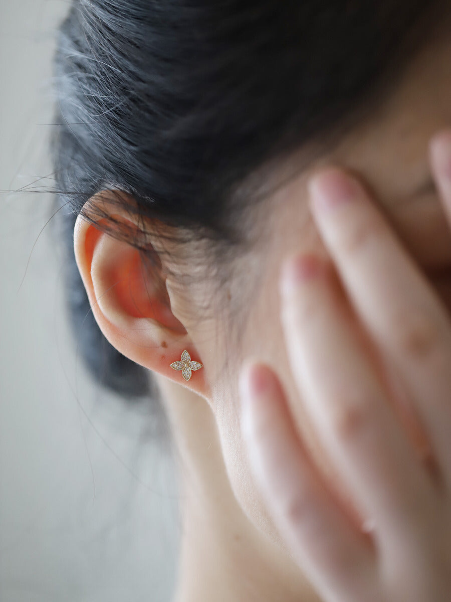 Crystal Flower Stud Earrings