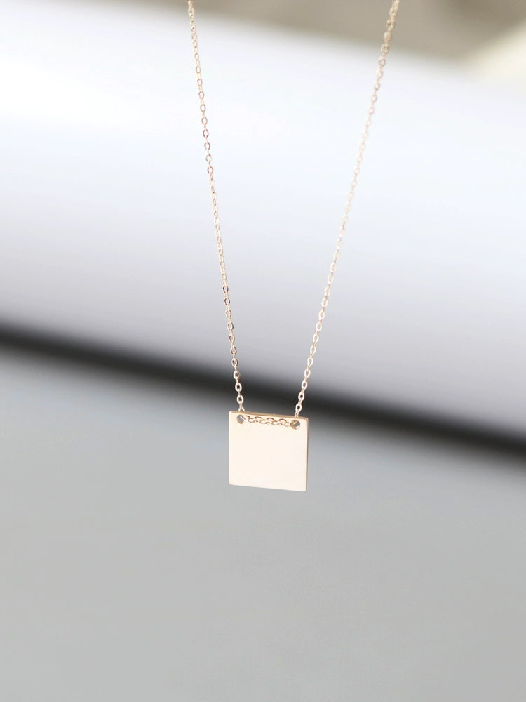 Pocket Sign Square Necklace