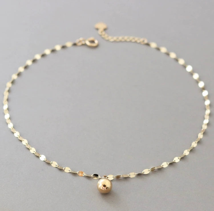 Dome on Sequinned Kiss Chain Bracelet / Anklet