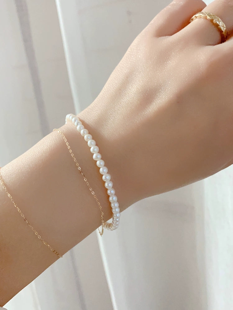 Pearl & Chain Duo Bracelet