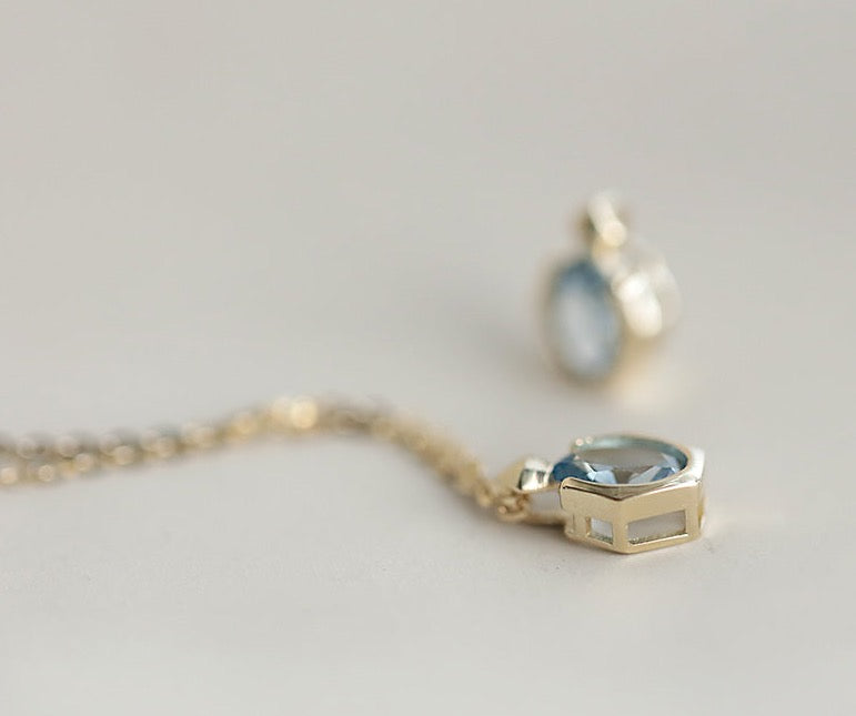 Blue Sienna Charm Pendant