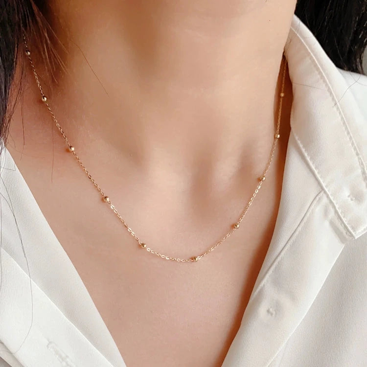 Bead Patterned Chain Necklace