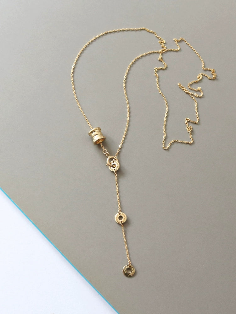 Wheel Of Forever Lariat Necklace