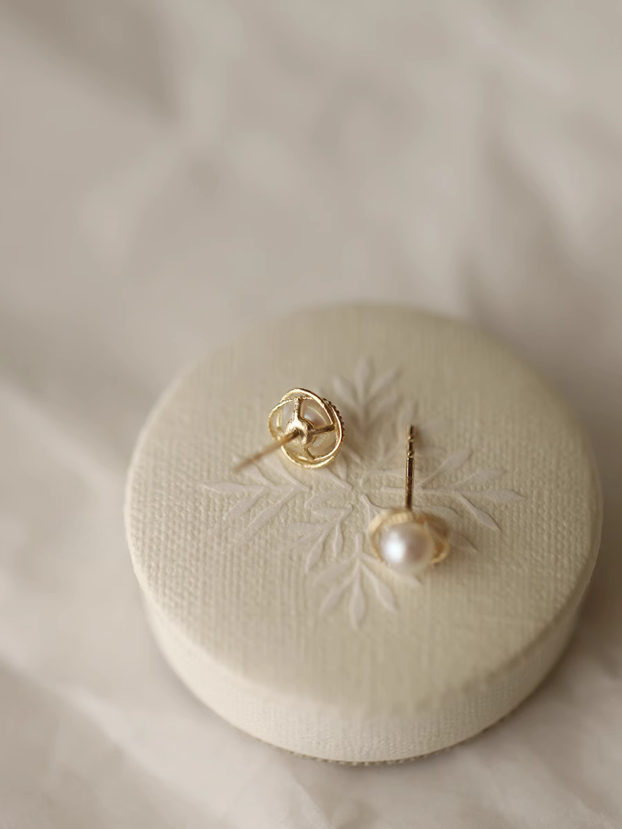 Princess Pearl Stud Earrings