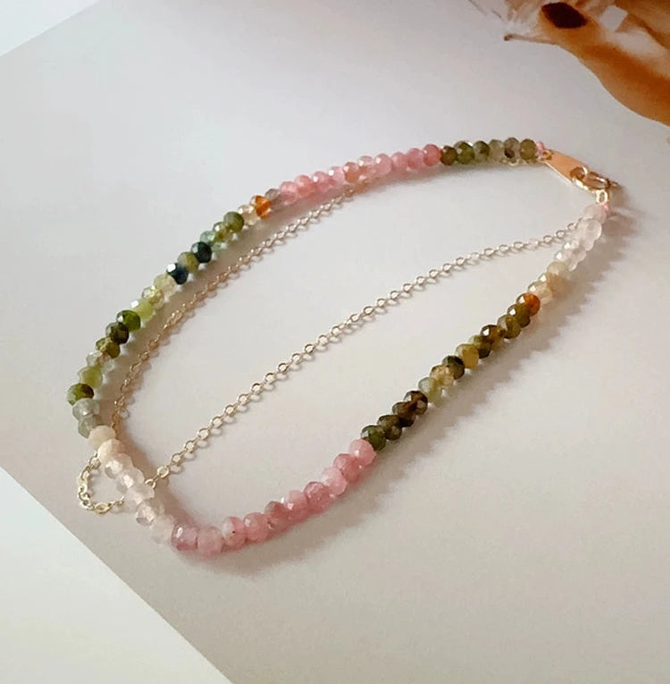 Blossom Crystal Bead Chain Bracelet