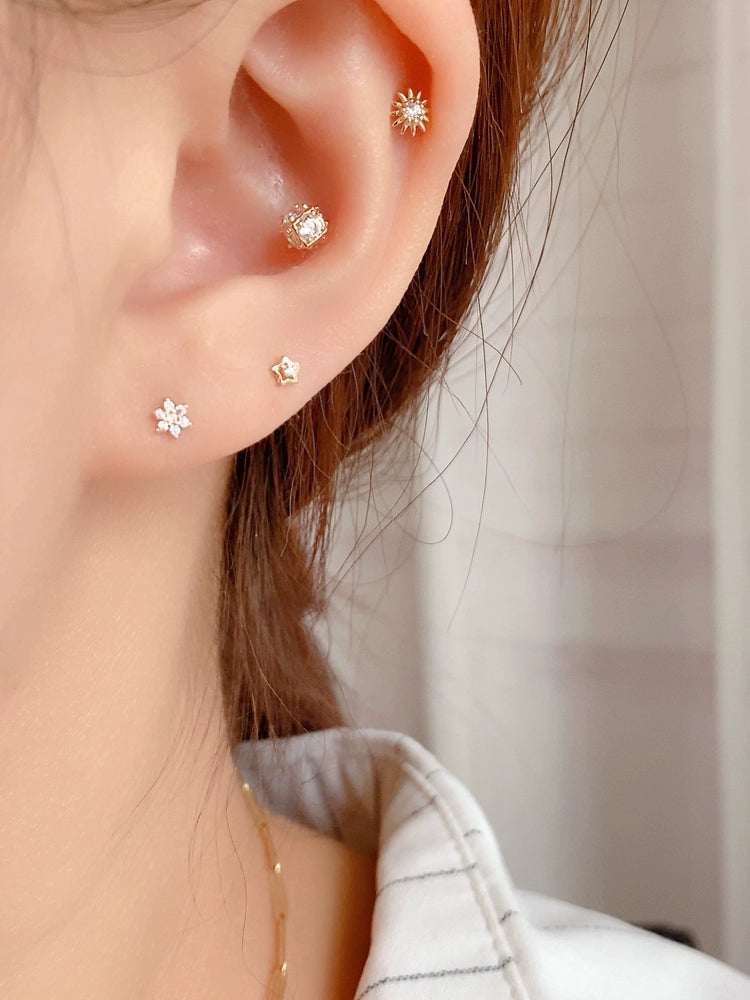 Trio Heavenly Stars Stud Earrings